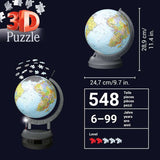 3D Puzzle Globus mit Licht