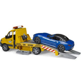 Bruder MB Sprinter Autotransporter mit Light & Sound Modul und Bruder Roadster