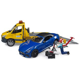 Bruder MB Sprinter Autotransporter mit Light & Sound Modul und Bruder Roadster