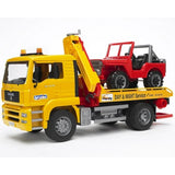 Bruder MAN TGA Abschlepp-LKW mit Geländewagen (ohne Light & Sound Modul)