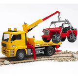 Bruder MAN TGA Abschlepp-LKW mit Geländewagen (ohne Light & Sound Modul)