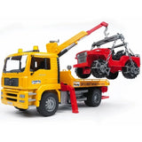 Bruder MAN TGA Abschlepp-LKW mit Geländewagen (ohne Light & Sound Modul)
