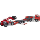 Bruder MAN TGA Tieflader mit Manitou Teleskoplader MLT 633