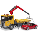 Bruder Scania Super 560R Abschlepp-LKW mit Licht- und Soundmodul und Roadster
