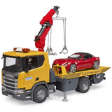 Bruder Scania Super 560R Abschlepp-LKW mit Licht- und Soundmodul und Roadster