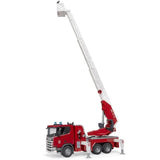 Bruder Scania Super 560R Feuerwehr mit Drehleiter, Licht- und Soundmodul