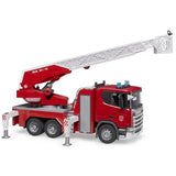 Bruder Scania Super 560R Feuerwehr mit Drehleiter, Licht- und Soundmodul