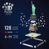 3D Puzzle Iconics: Freiheitsstatue - mit Licht