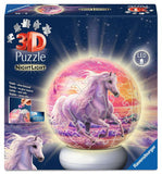 3D Puzzle-Ball Nachtlicht Pferde am Strand