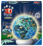 3D Puzzle-Ball Nachtlicht Erde mit Tiermotiven