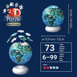 3D Puzzle-Ball Nachtlicht Erde mit Tiermotiven