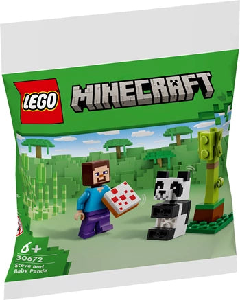 30672 Steve mit Baby-Panda Lego Minecraft, 35 Teile, ab 6 Jahren
