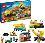 60391 Baufahrzeuge und Kran mit Abrissbirne, Lego City, 235 Teile, ab 4 Jahren