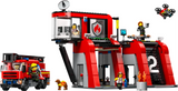 60414 Feuerwehrstation mit Drehleiterfahrzeug, Lego City, 843 Teile, ab 6 Jahren