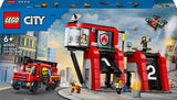 60414 Feuerwehrstation mit Drehleiterfahrzeug, Lego City, 843 Teile, ab 6 Jahren