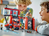 60414 Feuerwehrstation mit Drehleiterfahrzeug, Lego City, 843 Teile, ab 6 Jahren
