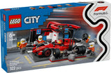 60443 F1 Boxenstopp mit Boxencrew und Ferrari Flitzer, Lego City, 322 Teile, ab 6 Jahren