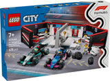 60444 F1 Garage mit Mercedes-AMG & Alpine Rennautos, Lego City, 678 Teile, ab 7 Jahren