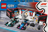 60444 F1 Garage mit Mercedes-AMG & Alpine Rennautos, Lego City, 678 Teile, ab 7 Jahren