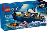 60456 Verfolgungsjagd im Polizeiboot Lego City, 264 Teile, ab 6 Jahren