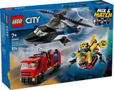 60462 Hubschrauber, Löschauto und U-Boot, Lego City, 874 Teile, ab 7 Jahren