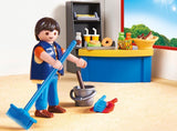 PLAYMOBIL City Life 9457 Hausmeister mit Kiosk, Ab 5 Jahren