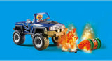 PLAYMOBIL City Action 70557 Feuerwehreinsatz mit Löschfahrzeug, Inkl. Licht- und Soundeffekt, Für Kinder von 4-10 Jahren