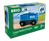 BRIO World - Blaue Batterie Frachtlok