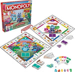 Monopoly Junior 2 in 1, d ab 4 Jahren, 2-6 Spieler, doppelseitiger Spielplan