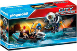 PLAYMOBIL City Action 70782 Polizei-Jetpack: Festnahme des Kunsträubers, Schwimmfähig, ab 5 Jahren