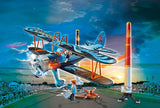PLAYMOBIL Air Stuntshow 70831 Doppeldecker Phönix, Spielzeug-Flugzeug mit Motorgeräuschen, ab 5 Jahren