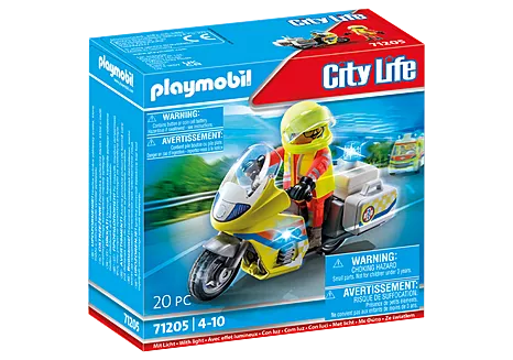 Playmobil 71205 Notarzt-Motorrad mit Blinklicht