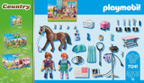PLAYMOBIL Country 71241 Tierärztin für Pferde, Deutsches Sportpferd und Mobiles Röntgengerät für den Reiterhof, ab 4 Jahren
