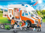 PLAYMOBIL City Life 70049 Rettungswagen mit Licht und Sound, Ab 4 Jahren