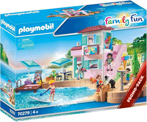 PLAYMOBIL Family Fun 70279 Eisdiele am Hafen, Ab 4 Jahren