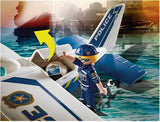 PLAYMOBIL City Action 70779 Polizei-Wasserflugzeug: Schmuggler-Verfolgung, Schwimmfähig, ab 5 Jahren