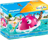 PLAYMOBIL Family Fun 70613 Kletter-Schwimminsel, Schwimmfähig, Ab 4 Jahren