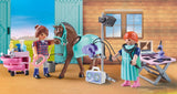 PLAYMOBIL Country 71241 Tierärztin für Pferde, Deutsches Sportpferd und Mobiles Röntgengerät für den Reiterhof, ab 4 Jahren