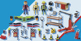 PLAYMOBIL Air Stuntshow 70834 Servicestation mit Kran, Spielzeug-Werkstatt für Flugzeuge, ab 5 Jahren