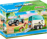 PLAYMOBIL Country 70511 PKW mit Ponyanhänger, Ab 4 Jahren