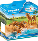 PLAYMOBIL 70359-2 Tiger mit Baby, ab 4 Jahren