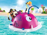 PLAYMOBIL Family Fun 70613 Kletter-Schwimminsel, Schwimmfähig, Ab 4 Jahren