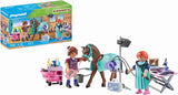 PLAYMOBIL Country 71241 Tierärztin für Pferde, Deutsches Sportpferd und Mobiles Röntgengerät für den Reiterhof, ab 4 Jahren