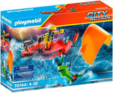 PLAYMOBIL City Action 70144 Seenot: Kitesurfer-Rettung mit Boot, ab 4 Jahren