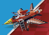 PLAYMOBIL Air Stuntshow 70832 Düsenjet Eagle, Spielzeug-Flugzeugmit drehbarer Turbine, ab 5 Jahren