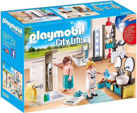 PLAYMOBIL City Life 9268 Badezimmer, Mit Lichteffekten, Ab 4 Jahren