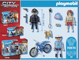 PLAYMOBIL City Action 70573 Polizei-Fahrrad: Verfolgung des Taschendiebs, ab 4 Jahren