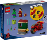 Lego Super Heroes 76287 Iron Man mit Bike und der Hulk