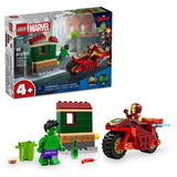 Lego Super Heroes 76287 Iron Man mit Bike und der Hulk