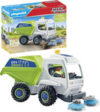 PLAYMOBIL City Action 71432 Kehrmaschine, Stadtreinigung, drehbare Kehrbürsten, ab 4 Jahren